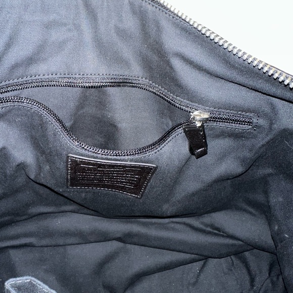 Coach Colorblock Legacy Leather Satchel Black Navy - Picture 9 of 10